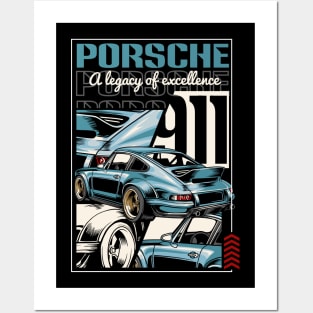 Porsche 911 Vintage Posters and Art